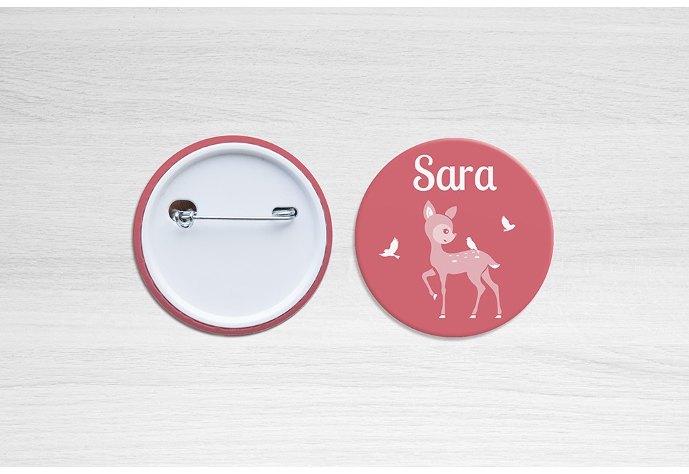 Roze bambi met vogels Roze bambi met vogels